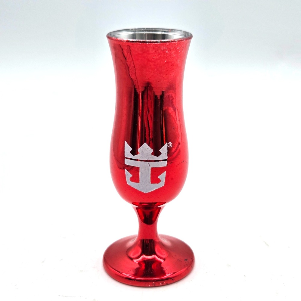 VINTAGE Royal Carribean Shot Glass Loving Cup Red Metallic